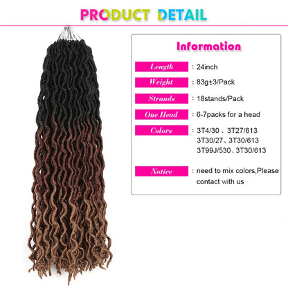 24Inch Soft Wavy Gypsy Locs