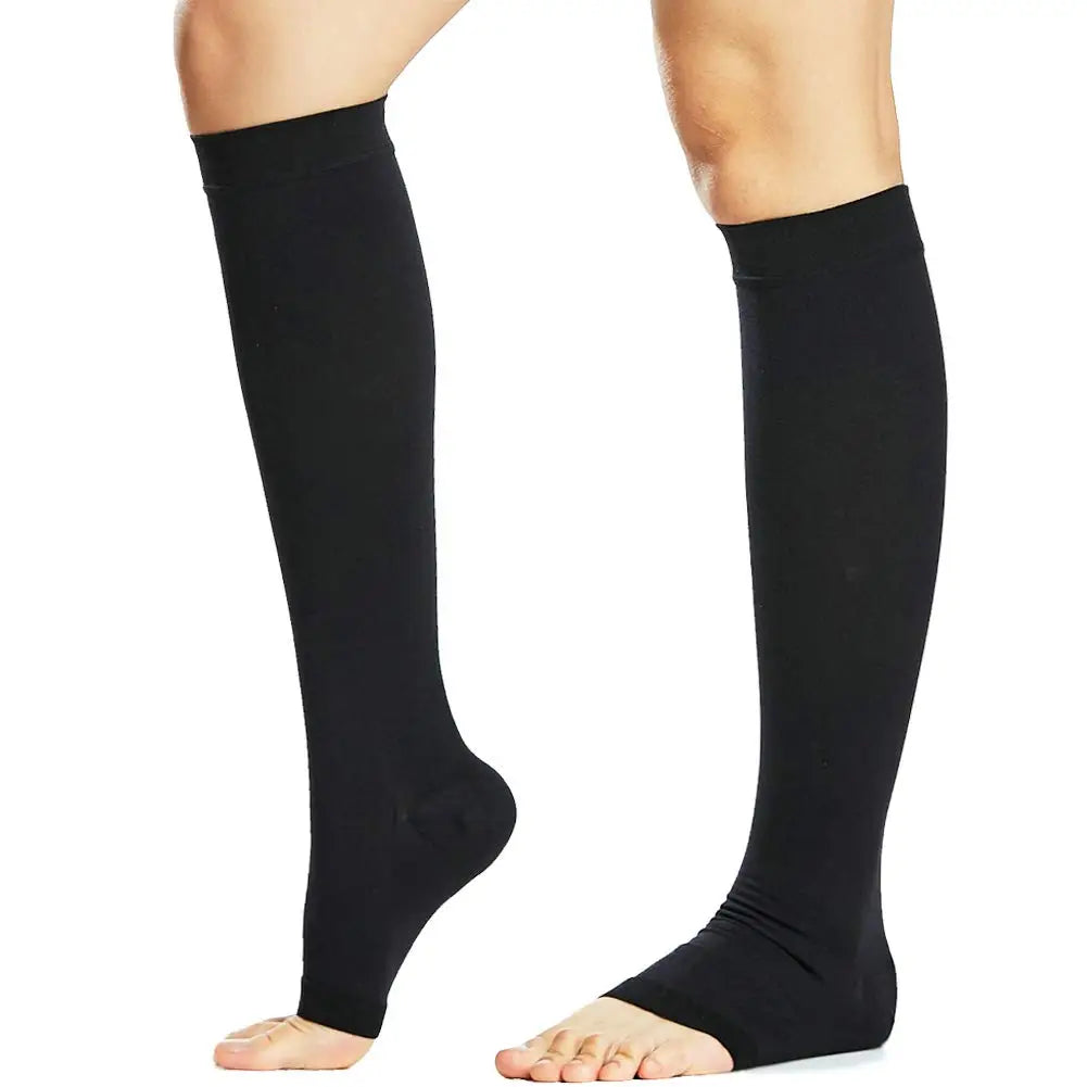 Open Toe Knee High Calf Compression Socks Women & Men