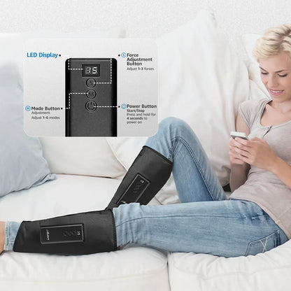 Heated leg massager gift for parents, 6 massage modes