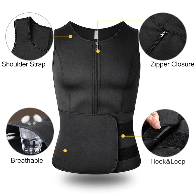 Men Body Shaper Waist Trainer Vest