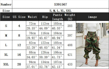 Camouflage wide-leg pants, view 6