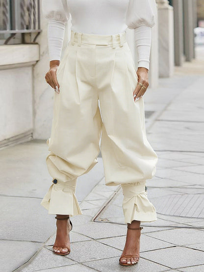 Lantern pants in White