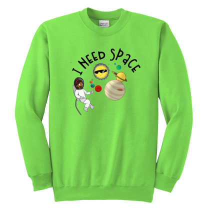 I Need Space Kids & Youth Sweatshirt - MONLANE