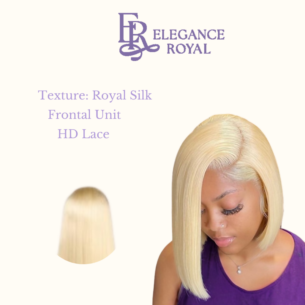 Blonde Frontal Unit Straight Royal Silk