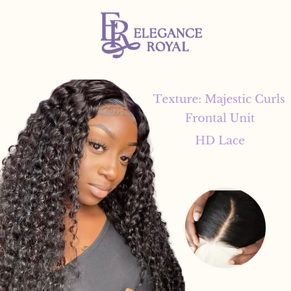 Black Frontal Unit -Curly Majestic Curls