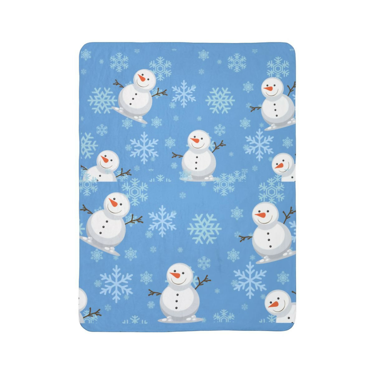 Snow Man Fleece Sherpa Blanket 4