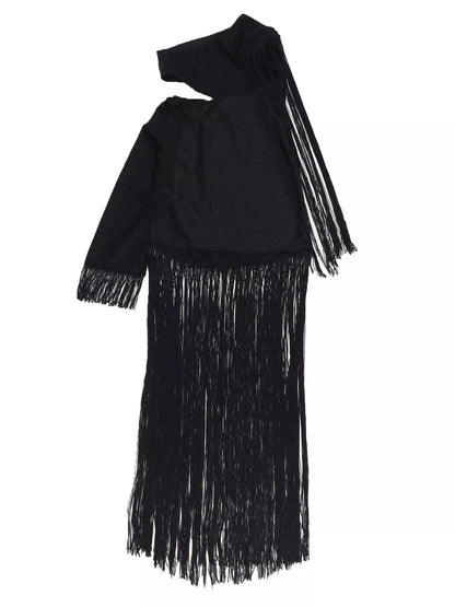 Fringe one-shoulder dress, view 13