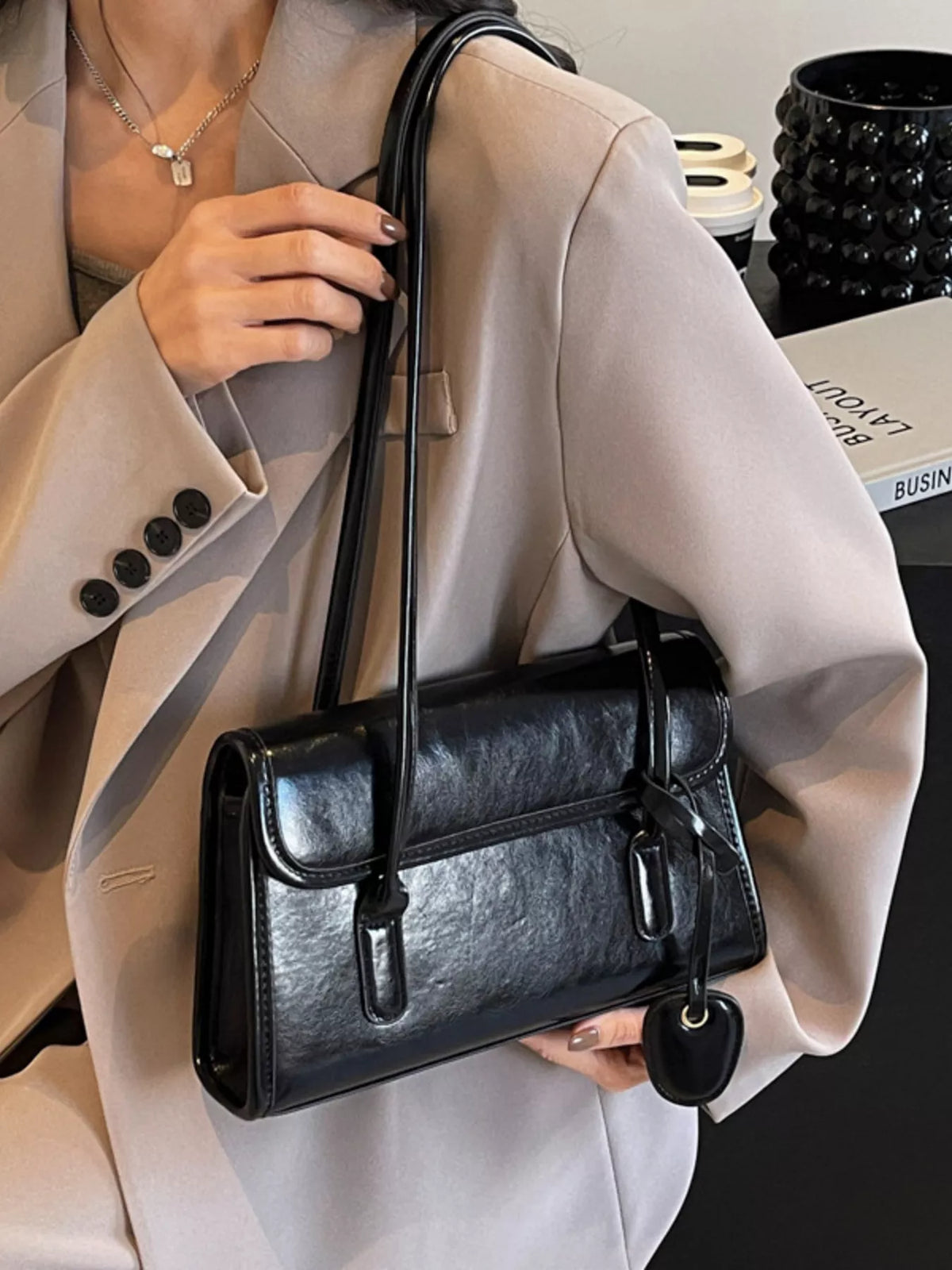 PU Leather Shoulder Bag