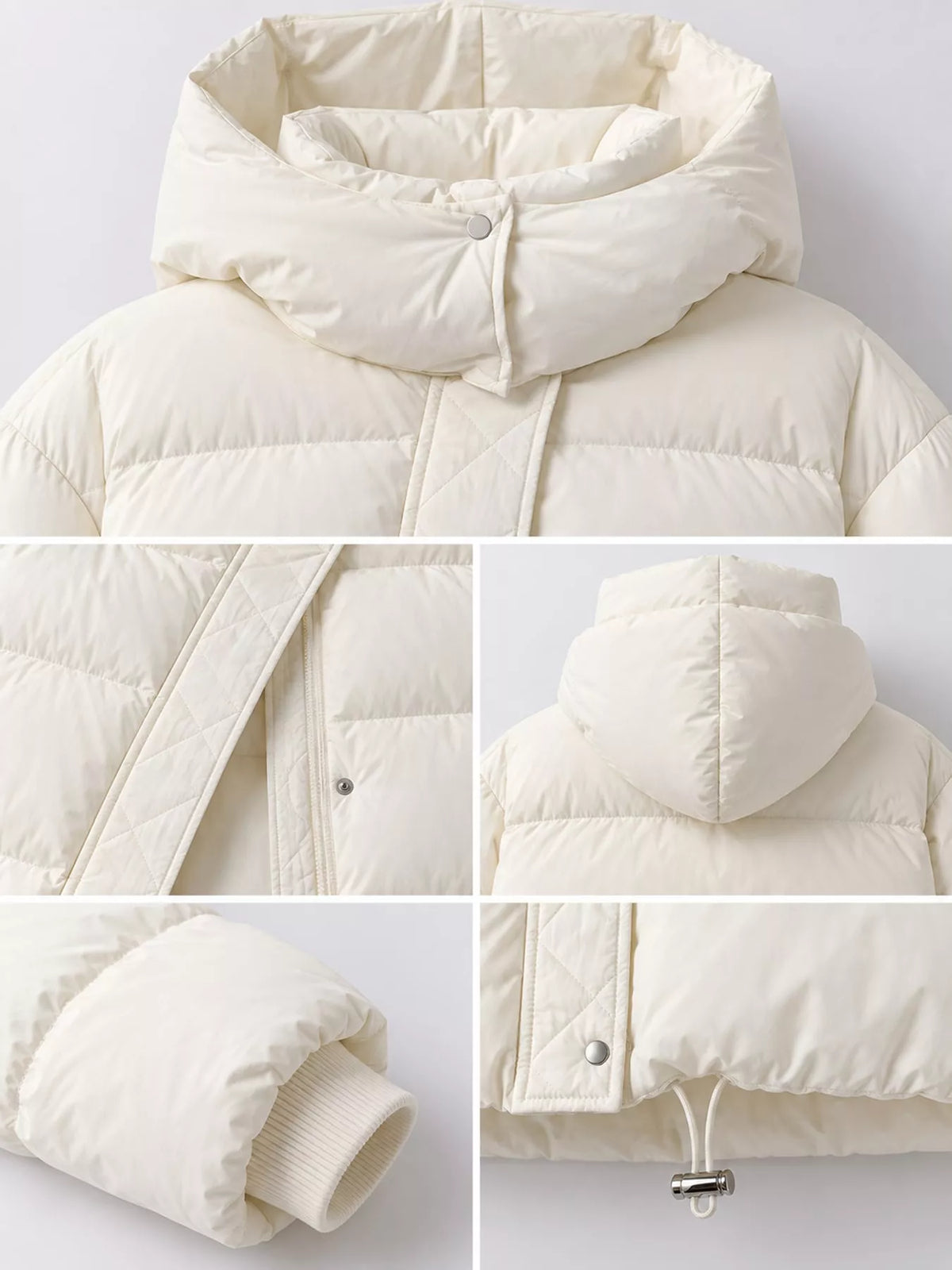 Quilted hooded puffer jacket, view 21