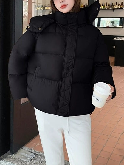 Quilted hooded puffer jacket, view 3