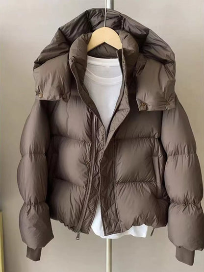 Quilted hooded puffer jacket, view 12