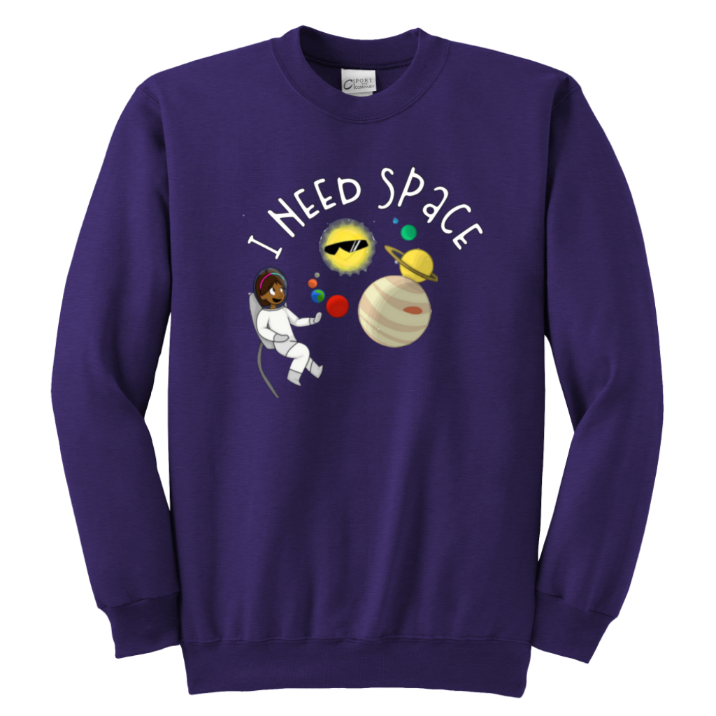 I Need Space Kids & Youth Sweatshirt - MONLANE