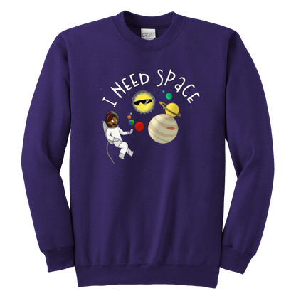 I Need Space Kids & Youth Sweatshirt - MONLANE