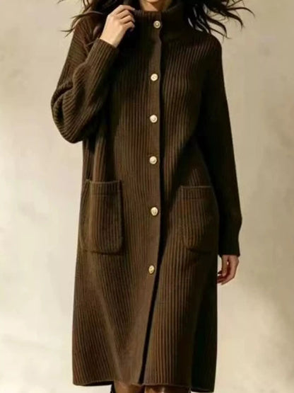 Ribbed turtleneck cardigan, view 4