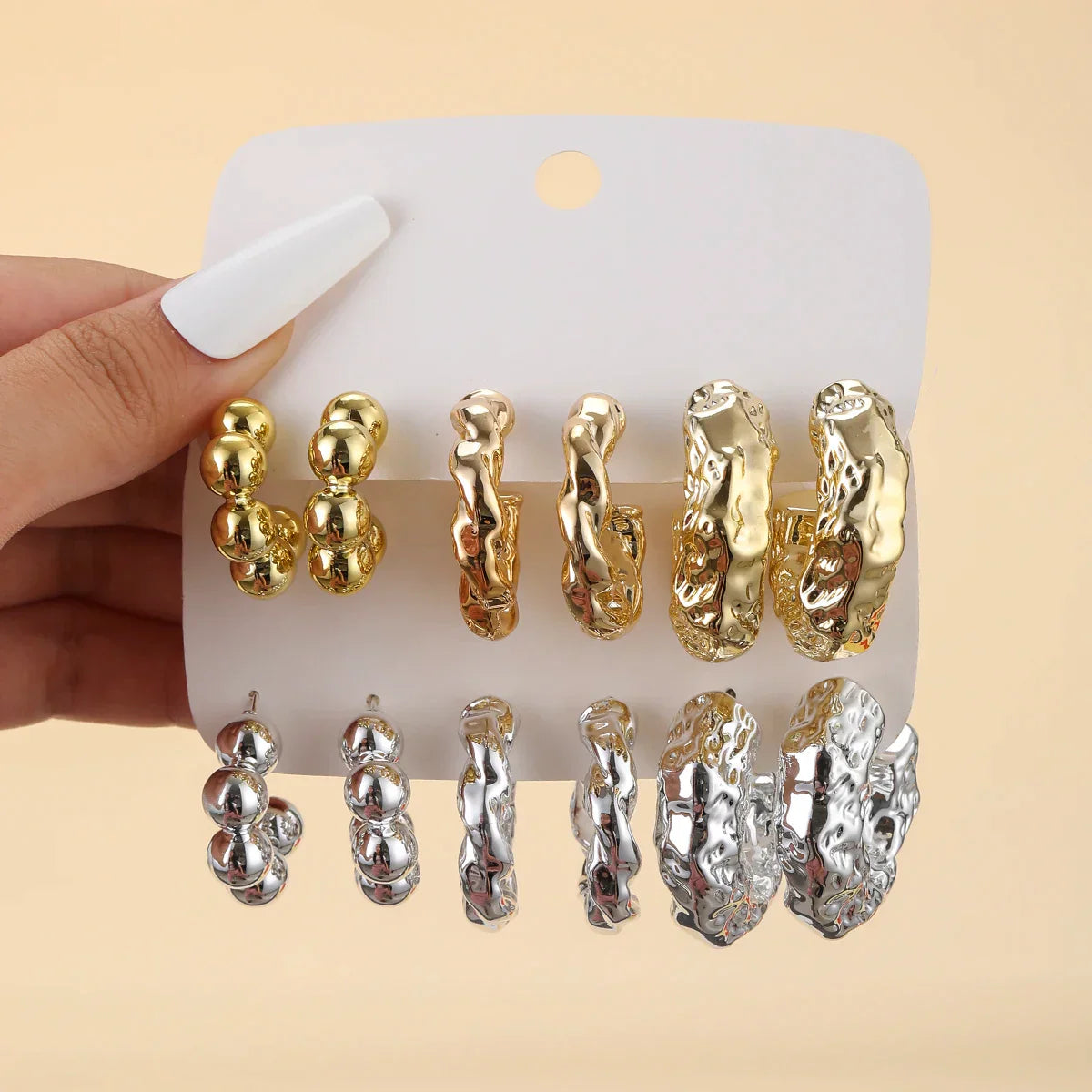 Cross-Border minimalist C-earrings