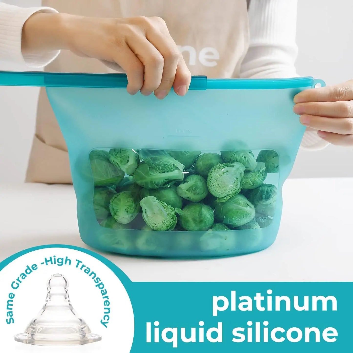 Reusable Silicone Zip Lock Bags