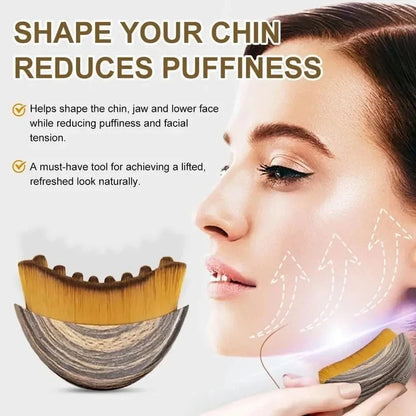 Ergonomic facial massage brush
