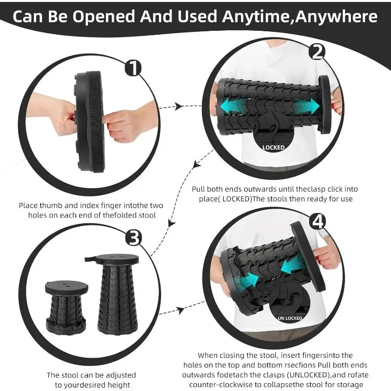 Portable Folding Expandable Stool