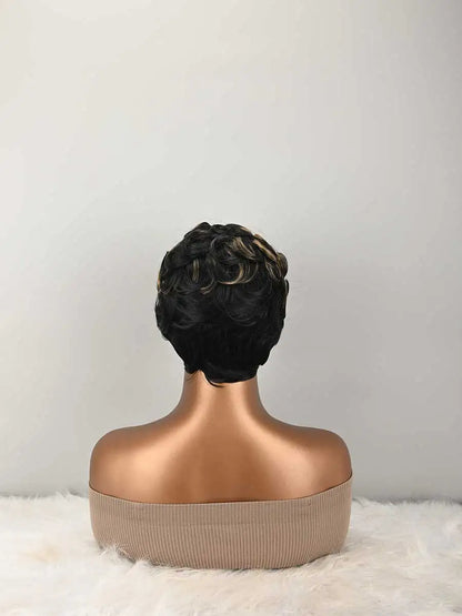 Short Pixie Wigs Short Brown Black