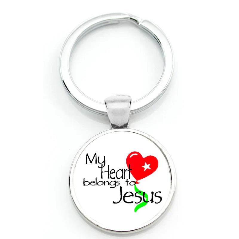 Keychain With Printed Bible Quote