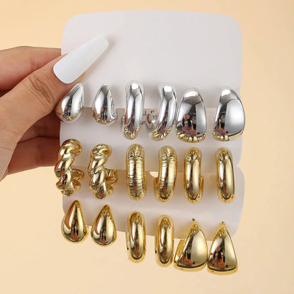 Cross-Border minimalist C-earrings