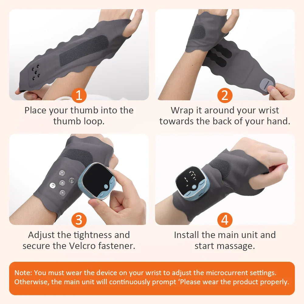 Cordless Hot Compress Wristband for Carpal Tunnel Muscle Fatigue Relief Belt