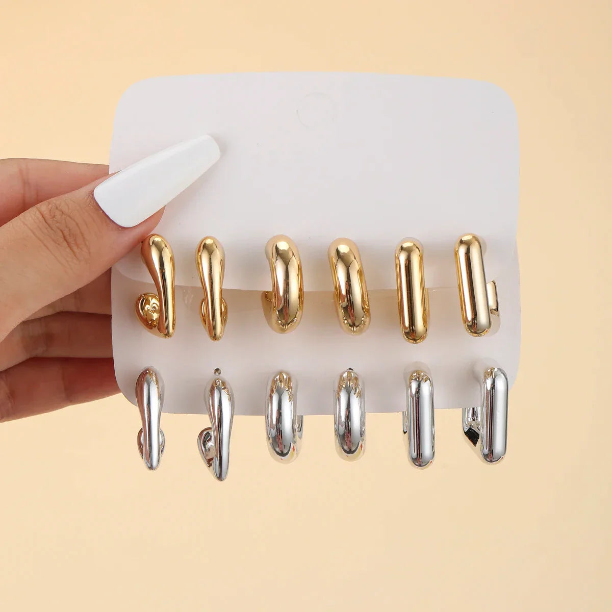 Cross-Border minimalist C-earrings