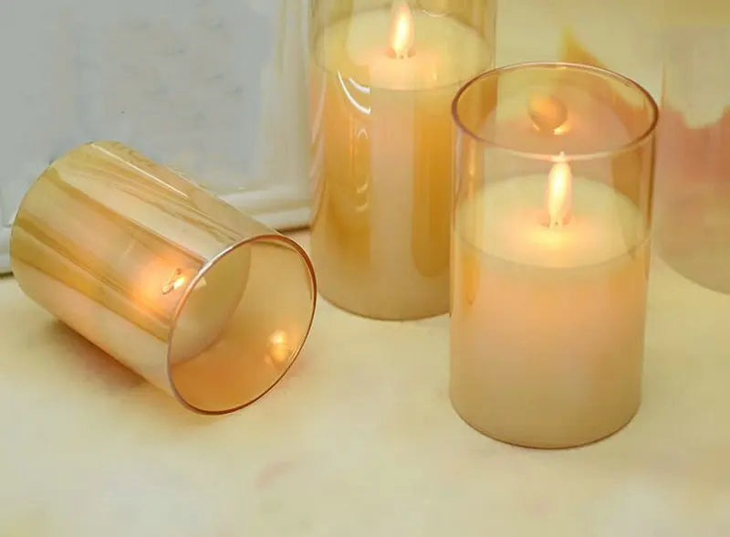 LED Flameless Glass Candle set