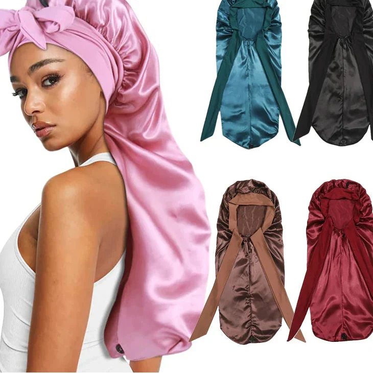 Soft Silky Long Satin Bonnet