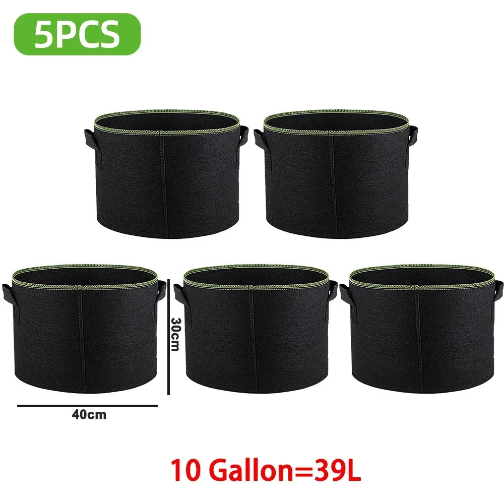 5Pcs Grow Bags Gardening Fabric