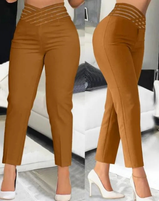 Chic Vintage High Waist slim Trousers