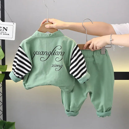 Baby Boy Jacket Pants 2Pcs Set