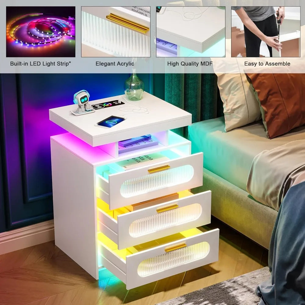 LED Night Stand with Motion Sensor Lights
