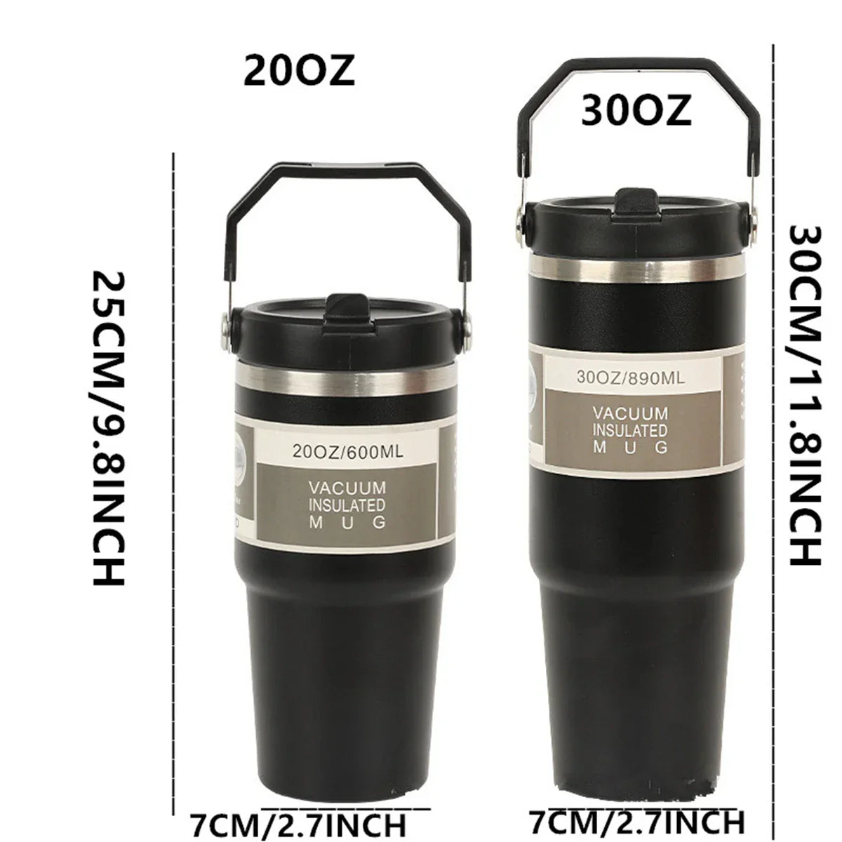 1pc Vacuum Tumbler with Lid