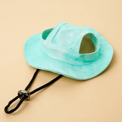 Small Dog Cat Hats Cat Cowboy Hat with Ear Holes