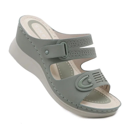 Peep toe wedge beach sandals for women, EU 36-42