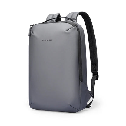 Slim men's laptop backpack in gray