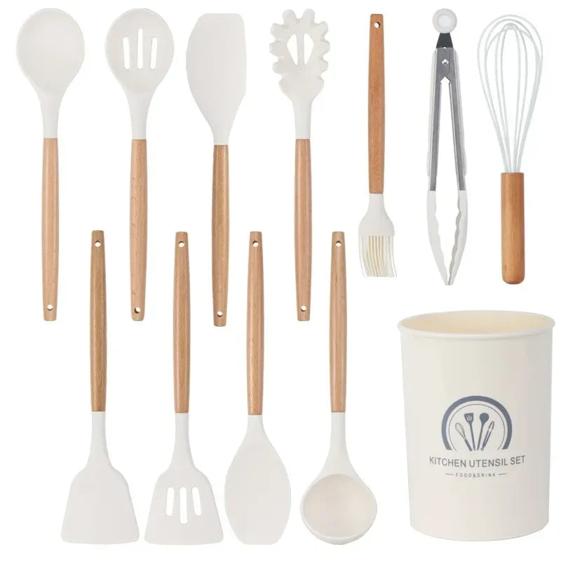 Silicone Kitchen Cooking Utensil Set