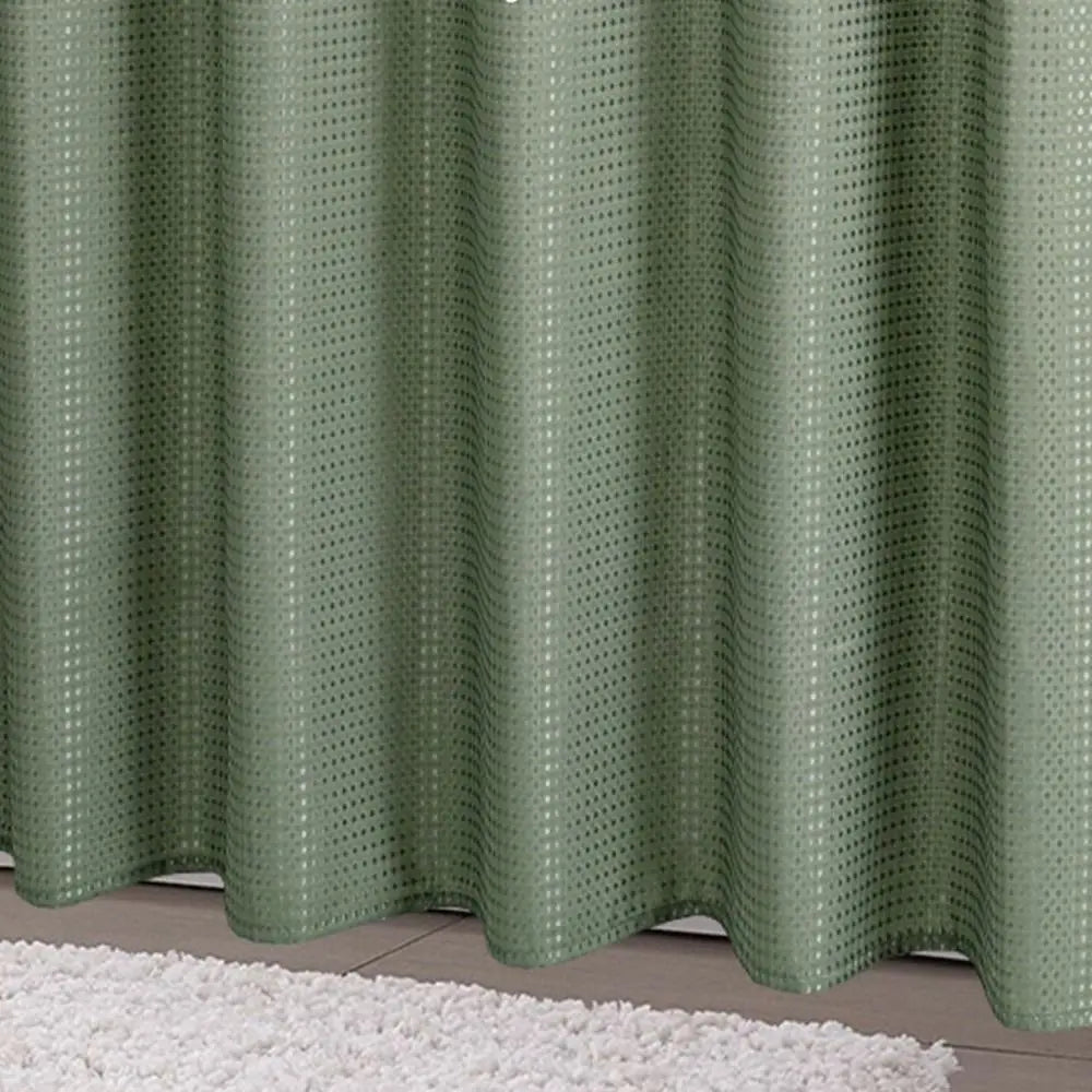 Waterproof Plain Waffle Shower Curtain