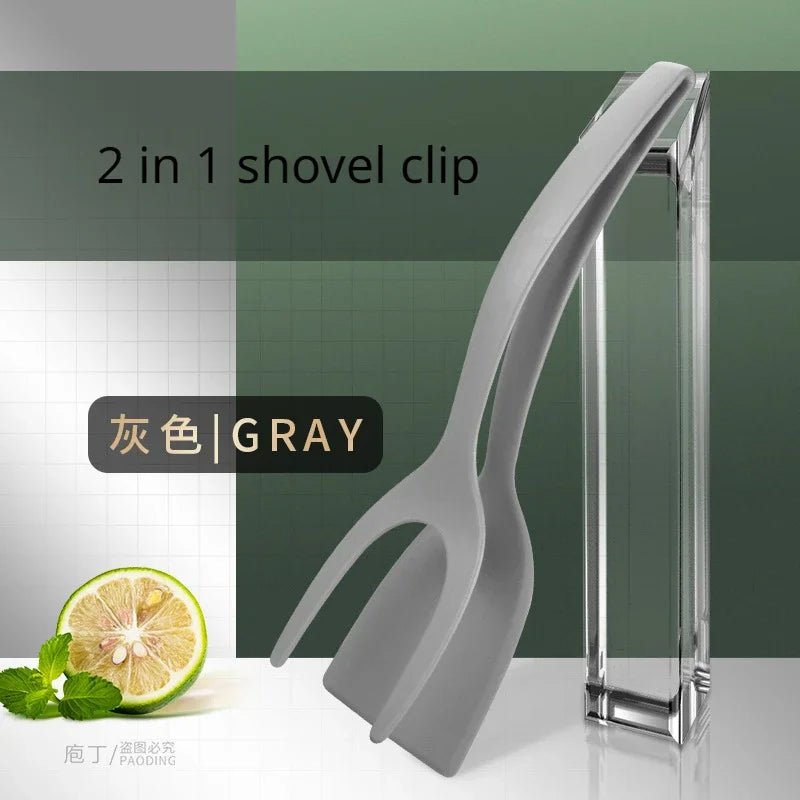 2 in1 Silicone Clip Spatula for Frying