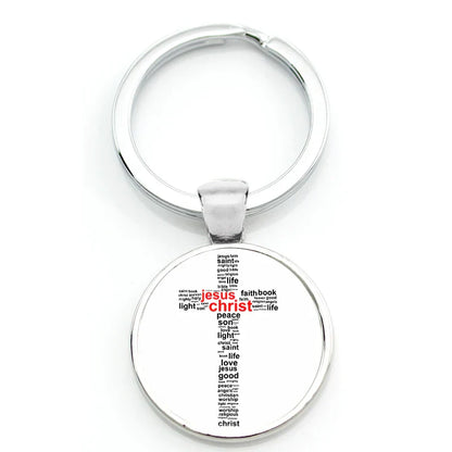 Keychain With Printed Bible Quote