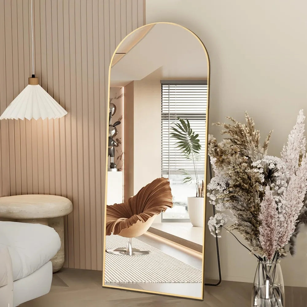 Full Length Arch Floor Mirror with Stand - MONLANE