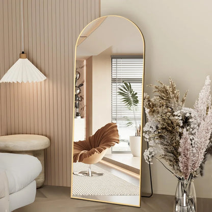 Full Length Arch Floor Mirror with Stand