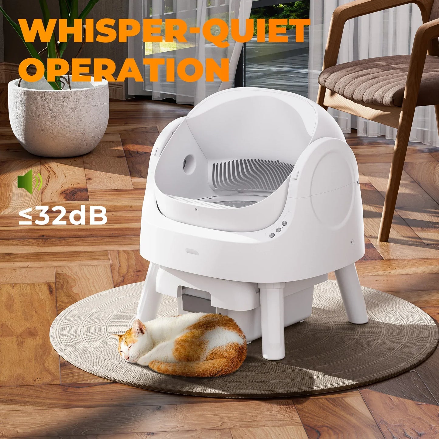 PetPivot AS11 Open-Top Automatic Self Cleaning Cat Litter Box
