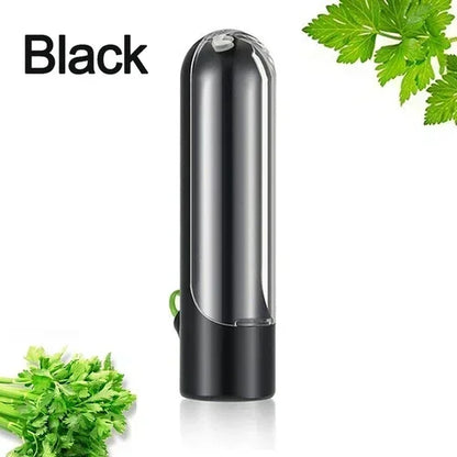 Herb keeper container in black, single