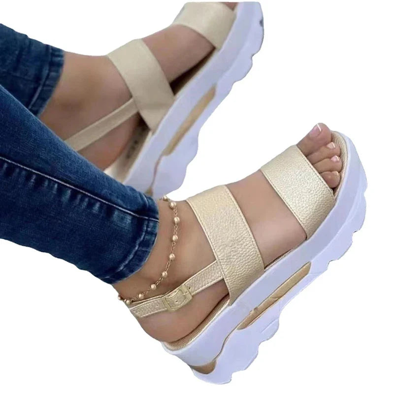 Buckle strap sandals, view 5