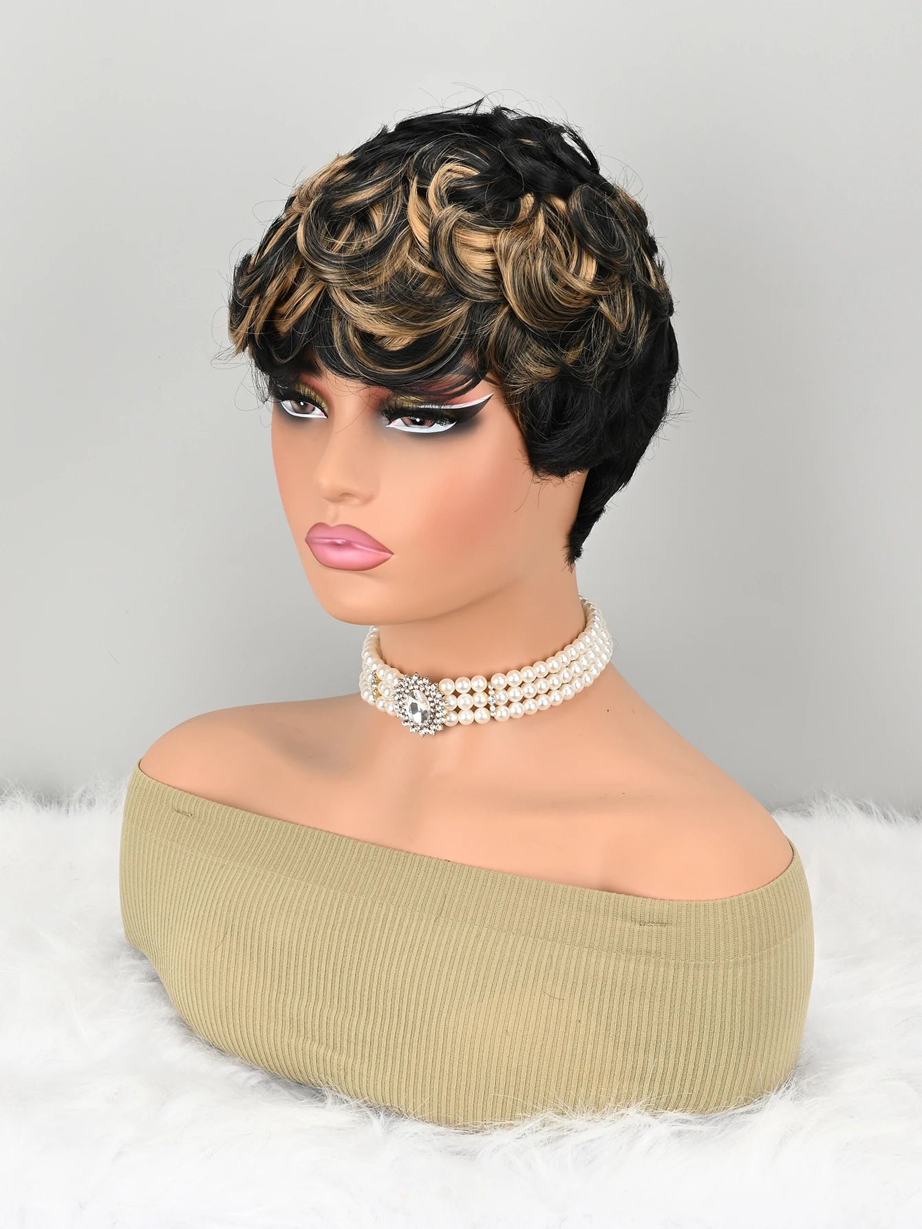 Short Pixie Wigs Short Brown Black