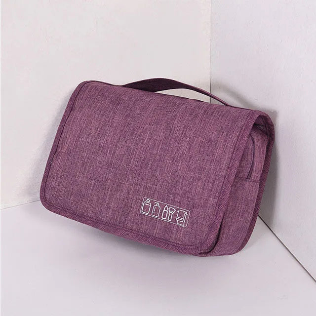 Hanging toiletry bag in Purple