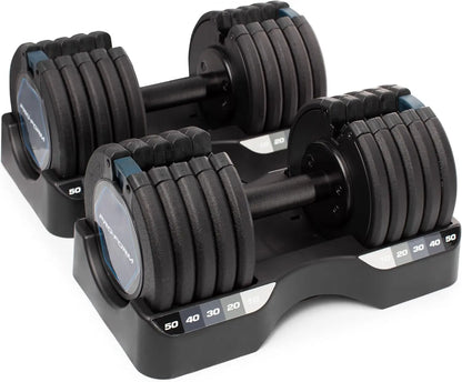 Adjustable Dumbbells Set 10-50 lbs