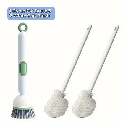 3-piece dishwashing brush